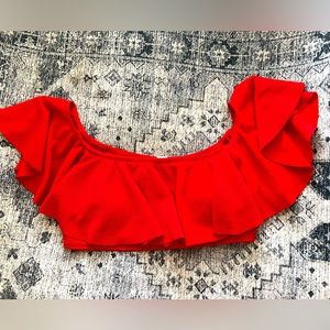 Off the shoulder swim top